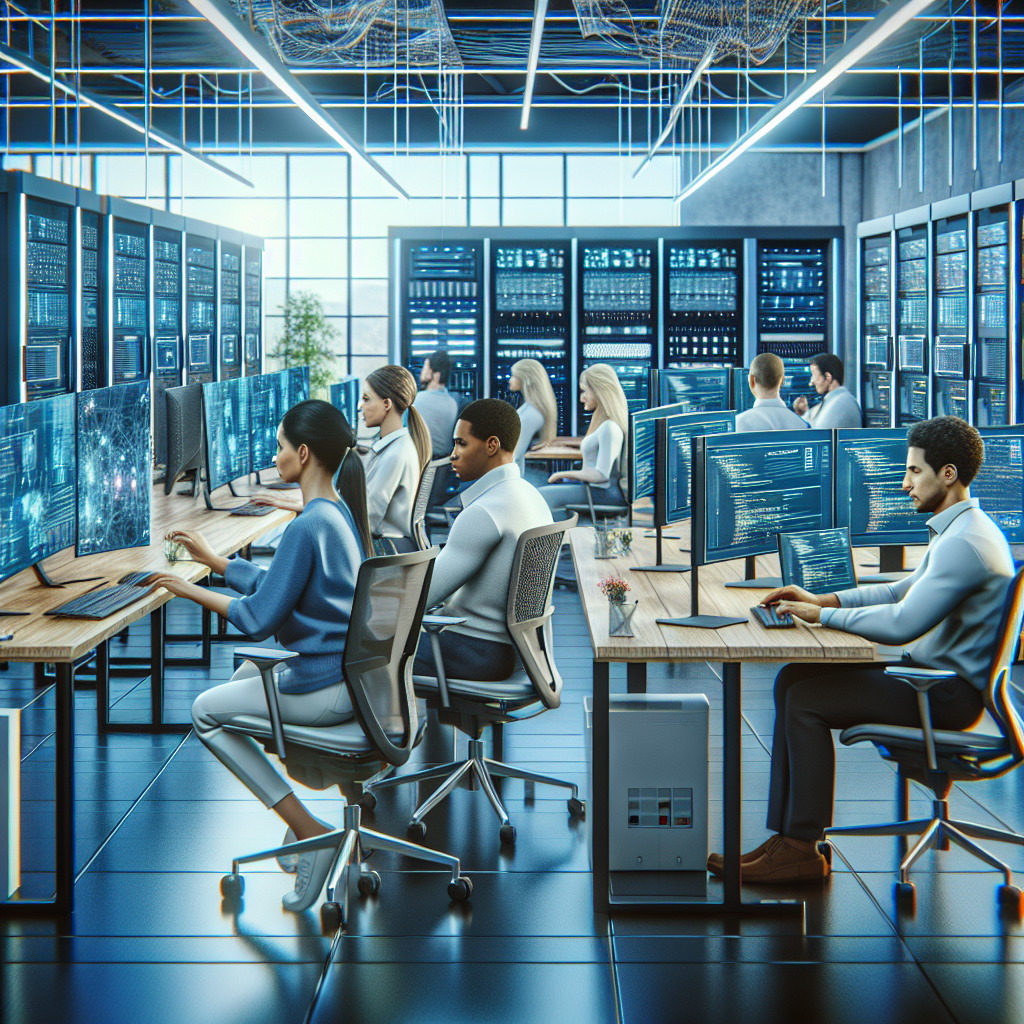 Visualizzazione astratta di calcolo quantistico